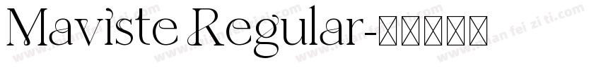 Maviste Regular字体转换